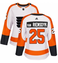 Women's Adidas Philadelphia Flyers #25 James Van Riemsdyk Authentic White Away NHL Jersey Women's Adidas Philadelphia Flyers #25 James Van Riemsdyk Authentic White Away NHL Jersey