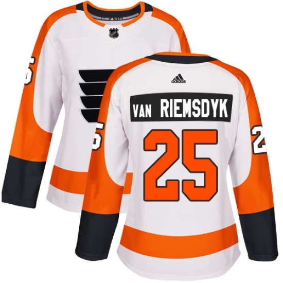 Women's Adidas Philadelphia Flyers #25 James Van Riemsdyk Authentic White Away NHL Jersey Women's Adidas Philadelphia Flyers #25 James Van Riemsdyk Authentic White Away NHL Jersey