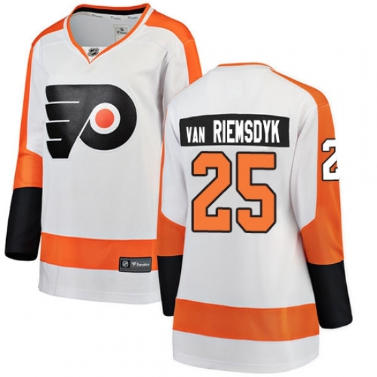Women's Philadelphia Flyers #25 James Van Riemsdyk Fanatics Branded White Away Breakaway NHL Jersey Women's Philadelphia Flyers #25 James Van Riemsdyk Fanatics Branded White Away Breakaway NHL Jersey