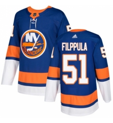 Men's Adidas New York Islanders #51 Valtteri Filppula Premier Royal Blue Home NHL Jersey