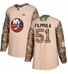 Youth Adidas New York Islanders #51 Valtteri Filppula Authentic Camo Veterans Day Practice NHL Jersey