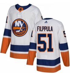 Youth Adidas New York Islanders #51 Valtteri Filppula Authentic White Away NHL Jersey