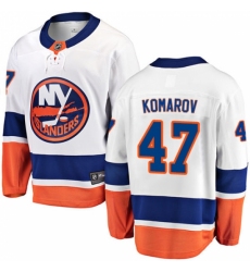 Men's New York Islanders #47 Leo Komarov Fanatics Branded White Away Breakaway NHL Jersey Men's New York Islanders #47 Leo Komarov Fanatics Branded White Away Breakaway NHL Jersey