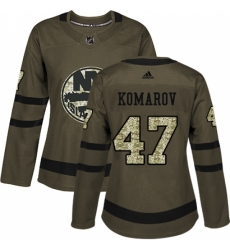 Women's Adidas New York Islanders #47 Leo Komarov Authentic Green Salute to Service NHL Jersey Women's Adidas New York Islanders #47 Leo Komarov Authentic Green Salute to Service NHL Jersey