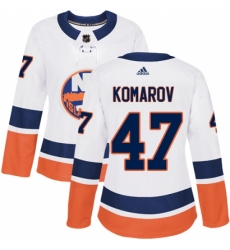 Women's Adidas New York Islanders #47 Leo Komarov Authentic White Away NHL Jersey Women's Adidas New York Islanders #47 Leo Komarov Authentic White Away NHL Jersey