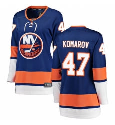 Women's New York Islanders #47 Leo Komarov Fanatics Branded Royal Blue Home Breakaway NHL Jersey Women's New York Islanders #47 Leo Komarov Fanatics Branded Royal Blue Home Breakaway NHL Jersey