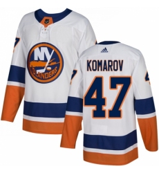 Youth Adidas New York Islanders #47 Leo Komarov Authentic White Away NHL Jersey Youth Adidas New York Islanders #47 Leo Komarov Authentic White Away NHL Jersey