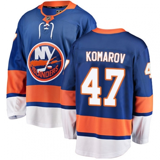 Youth New York Islanders #47 Leo Komarov Fanatics Branded Royal Blue Home Breakaway NHL Jersey Youth New York Islanders #47 Leo Komarov Fanatics Branded Royal Blue Home Breakaway NHL Jersey