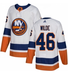 Men's Adidas New York Islanders #46 Bode Wilde Authentic White Away NHL Jersey Men's Adidas New York Islanders #46 Bode Wilde Authentic White Away NHL Jersey