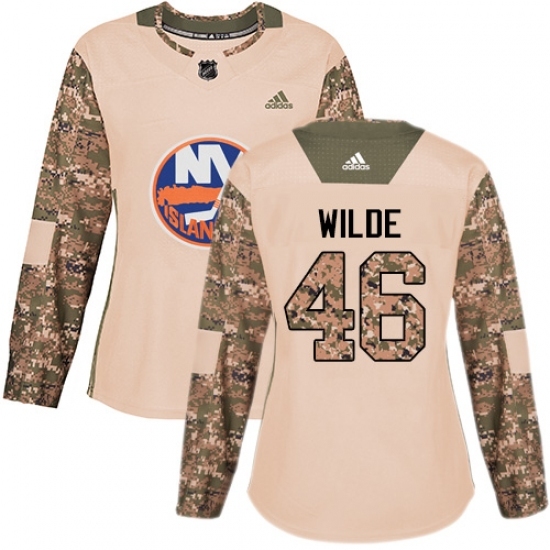 Women's Adidas New York Islanders #46 Bode Wilde Authentic Camo Veterans Day Practice NHL Jersey Women's Adidas New York Islanders #46 Bode Wilde Authentic Camo Veterans Day Practice NHL Jersey