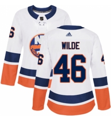 Women's Adidas New York Islanders #46 Bode Wilde Authentic White Away NHL Jersey Women's Adidas New York Islanders #46 Bode Wilde Authentic White Away NHL Jersey
