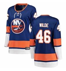 Women's New York Islanders #46 Bode Wilde Fanatics Branded Royal Blue Home Breakaway NHL Jersey Women's New York Islanders #46 Bode Wilde Fanatics Branded Royal Blue Home Breakaway NHL Jersey