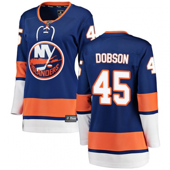 Women's New York Islanders #45 Noah Dobson Fanatics Branded Royal Blue Home Breakaway NHL Jersey Women's New York Islanders #45 Noah Dobson Fanatics Branded Royal Blue Home Breakaway NHL Jersey