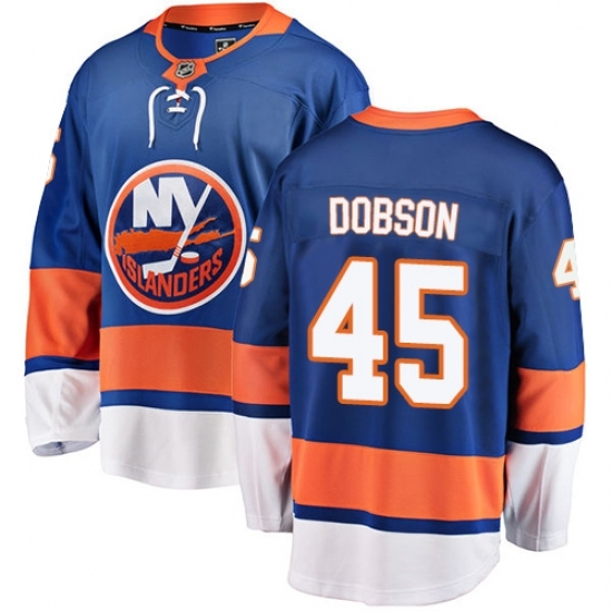 Youth New York Islanders #45 Noah Dobson Fanatics Branded Royal Blue Home Breakaway NHL Jersey Youth New York Islanders #45 Noah Dobson Fanatics Branded Royal Blue Home Breakaway NHL Jersey