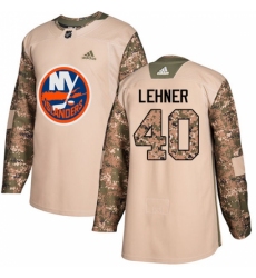 Men's Adidas New York Islanders #40 Robin Lehner Authentic Camo Veterans Day Practice NHL Jersey