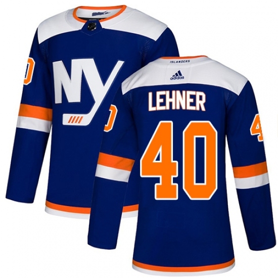 Men's Adidas New York Islanders #40 Robin Lehner Premier Blue Alternate NHL Jersey Men's Adidas New York Islanders #40 Robin Lehner Premier Blue Alternate NHL Jersey