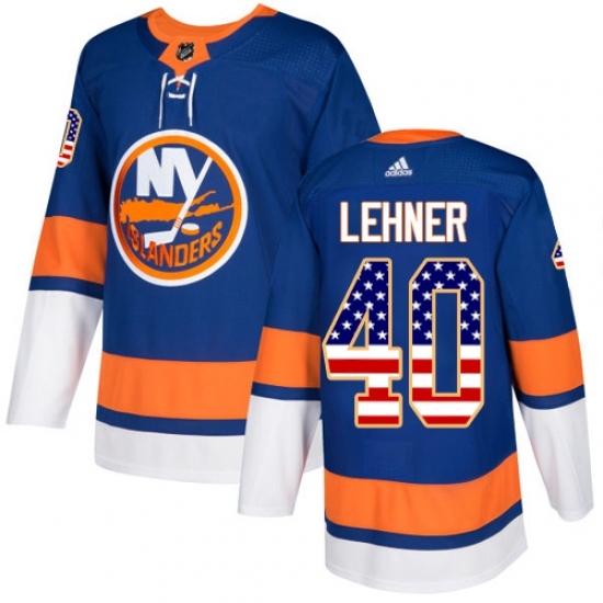 Youth Adidas New York Islanders #40 Robin Lehner Authentic Royal Blue USA Flag Fashion NHL Jersey Youth Adidas New York Islanders #40 Robin Lehner Authentic Royal Blue USA Flag Fashion NHL Jersey