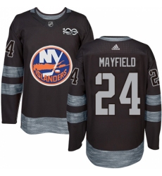 Men's Adidas New York Islanders #24 Scott Mayfield Authentic Black 1917-2017 100th Anniversary NHL Jersey Men's Adidas New York Islanders #24 Scott Mayfield Authentic Black 1917-2017 100th Anniversary NHL Jersey
