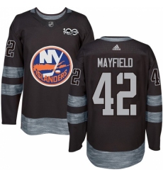 Men's Adidas New York Islanders #42 Scott Mayfield Authentic Black 1917-2017 100th Anniversary NHL Jersey