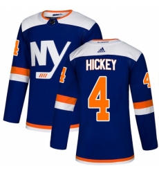Men's Adidas New York Islanders #4 Thomas Hickey Premier Blue Alternate NHL Jersey