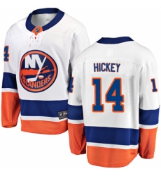 Men's New York Islanders #14 Thomas Hickey Fanatics Branded White Away Breakaway NHL Jersey