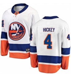 Men's New York Islanders #4 Thomas Hickey Fanatics Branded White Away Breakaway NHL Jersey