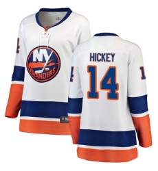 Women's New York Islanders #14 Thomas Hickey Fanatics Branded White Away Breakaway NHL Jersey