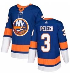 Men's Adidas New York Islanders #3 Adam Pelech Premier Royal Blue Home NHL Jersey