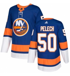 Men's Adidas New York Islanders #50 Adam Pelech Authentic Royal Blue Home NHL Jersey