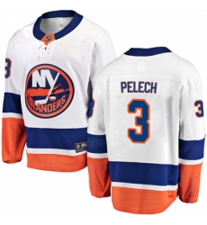 Men's New York Islanders #3 Adam Pelech Fanatics Branded White Away Breakaway NHL Jersey
