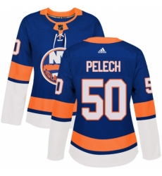 Women's Adidas New York Islanders #50 Adam Pelech Premier Royal Blue Home NHL Jersey