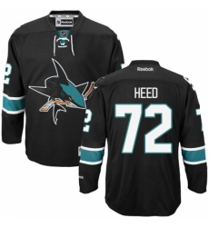 Men's Reebok San Jose Sharks #72 Tim Heed Authentic Black Third NHL Jersey