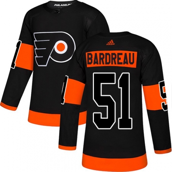 Men's Adidas Philadelphia Flyers #51 Cole Bardreau Premier Black Alternate NHL Jersey Men's Adidas Philadelphia Flyers #51 Cole Bardreau Premier Black Alternate NHL Jersey