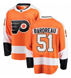 Men's Philadelphia Flyers #51 Cole Bardreau Fanatics Branded Orange Home Breakaway NHL Jersey