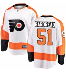 Men's Philadelphia Flyers #51 Cole Bardreau Fanatics Branded White Away Breakaway NHL Jersey Men's Philadelphia Flyers #51 Cole Bardreau Fanatics Branded White Away Breakaway NHL Jersey