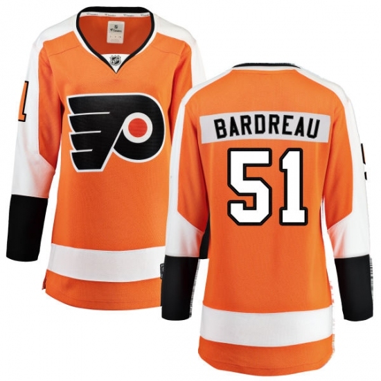 Women's Philadelphia Flyers #51 Cole Bardreau Fanatics Branded Orange Home Breakaway NHL Jersey Women's Philadelphia Flyers #51 Cole Bardreau Fanatics Branded Orange Home Breakaway NHL Jersey