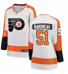 Women's Philadelphia Flyers #51 Cole Bardreau Fanatics Branded White Away Breakaway NHL Jersey Women's Philadelphia Flyers #51 Cole Bardreau Fanatics Branded White Away Breakaway NHL Jersey