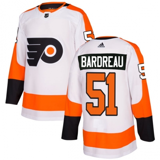 Youth Adidas Philadelphia Flyers #51 Cole Bardreau Authentic White Away NHL Jersey Youth Adidas Philadelphia Flyers #51 Cole Bardreau Authentic White Away NHL Jersey