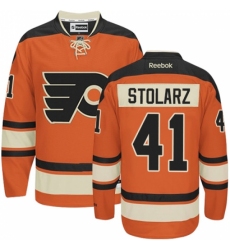Men's Reebok Philadelphia Flyers #41 Anthony Stolarz Authentic Orange New Third NHL Jersey Men's Reebok Philadelphia Flyers #41 Anthony Stolarz Authentic Orange New Third NHL Jersey