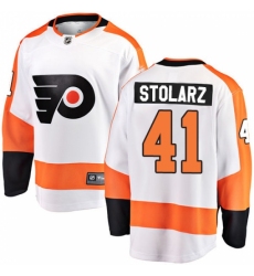 Youth Philadelphia Flyers #41 Anthony Stolarz Fanatics Branded White Away Breakaway NHL Jersey Youth Philadelphia Flyers #41 Anthony Stolarz Fanatics Branded White Away Breakaway NHL Jersey
