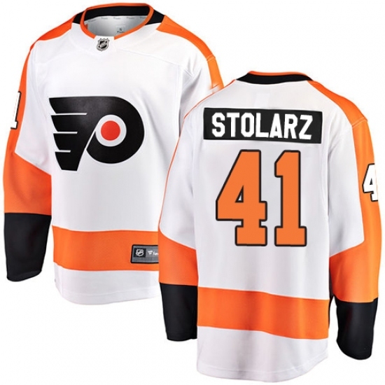 Youth Philadelphia Flyers #41 Anthony Stolarz Fanatics Branded White Away Breakaway NHL Jersey Youth Philadelphia Flyers #41 Anthony Stolarz Fanatics Branded White Away Breakaway NHL Jersey