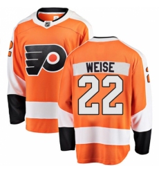 Men's Philadelphia Flyers #22 Dale Weise Fanatics Branded Orange Home Breakaway NHL Jersey