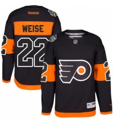 Men's Reebok Philadelphia Flyers #22 Dale Weise Authentic Black 2017 Stadium Series NHL Jersey