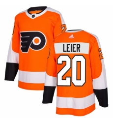 Men's Adidas Philadelphia Flyers #20 Taylor Leier Authentic Orange Home NHL Jersey