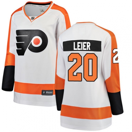 Women's Philadelphia Flyers #20 Taylor Leier Fanatics Branded White Away Breakaway NHL Jersey Women's Philadelphia Flyers #20 Taylor Leier Fanatics Branded White Away Breakaway NHL Jersey