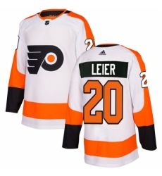Youth Adidas Philadelphia Flyers #20 Taylor Leier Authentic White Away NHL Jersey