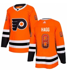 Men's Adidas Philadelphia Flyers #8 Robert Hagg Authentic Orange Drift Fashion NHL Jersey