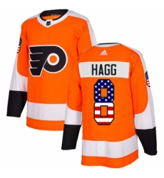 Men's Adidas Philadelphia Flyers #8 Robert Hagg Authentic Orange USA Flag Fashion NHL Jersey Men's Adidas Philadelphia Flyers #8 Robert Hagg Authentic Orange USA Flag Fashion NHL Jersey