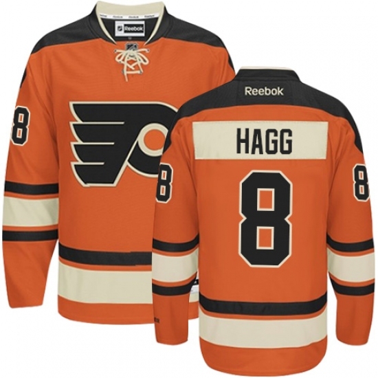 Men's Reebok Philadelphia Flyers #8 Robert Hagg Authentic Orange New Third NHL Jersey Men's Reebok Philadelphia Flyers #8 Robert Hagg Authentic Orange New Third NHL Jersey