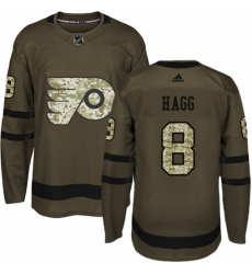 Youth Adidas Philadelphia Flyers #8 Robert Hagg Authentic Green Salute to Service NHL Jersey